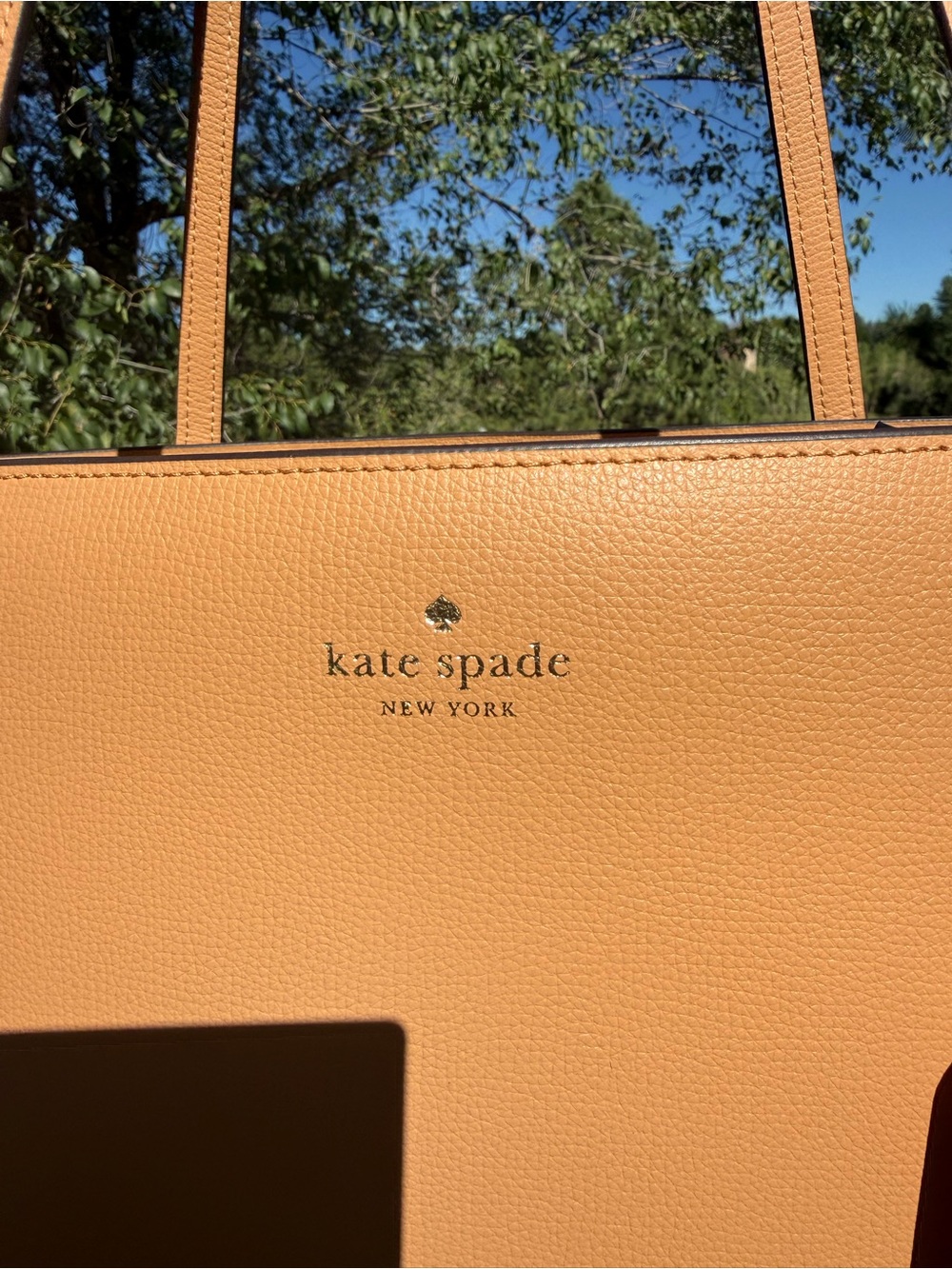 kate spade New York Peach-Tan Leather Tote